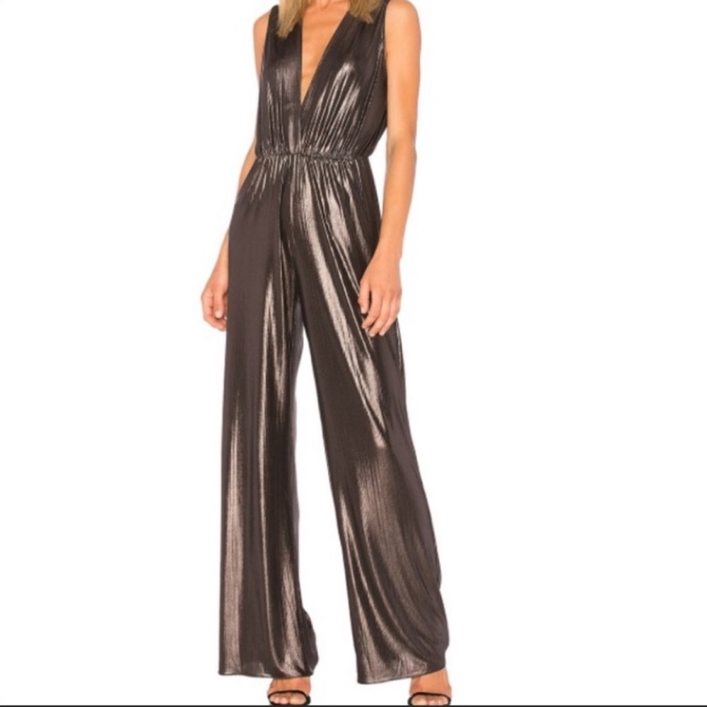 Amanda Uprichard Metallic Jumpsuit